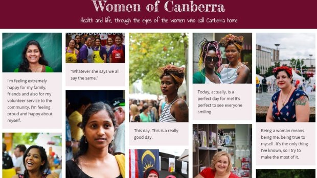 The Women's Centre for Health Matters new online photographic project, womenofcanberra.org.au.