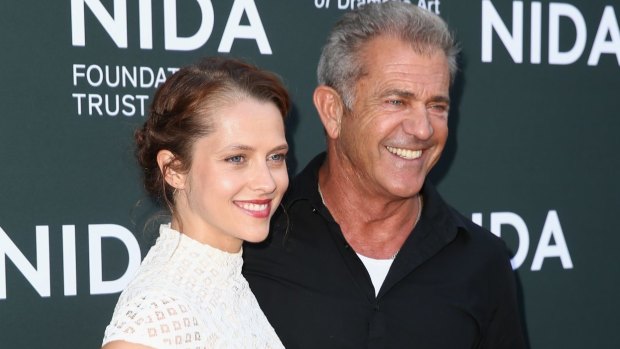 Palmer said she was working on trying to not be in "awe" of Mel Gibson on the set.