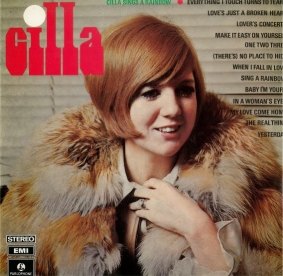 Cilla Black's Cilla Sings A Rainbow record sleeve from the 1960s.