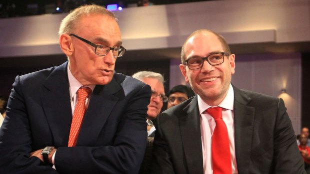 Labor powerbroker Jamie Clements, pictured with former premier Bob Carr last year.