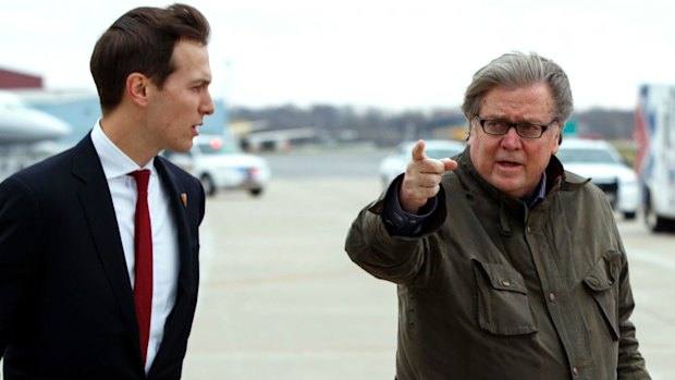 Bannon was fond of showing his disdain for refined Washington by wearing baggy cargo pants through the streets of the capital, shaggy and unshaven.