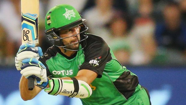 Ben Hilfenhaus of the Stars bats during the Big Bash League match between the Melbourne Stars and the Adelaide Strikers at the MCG.