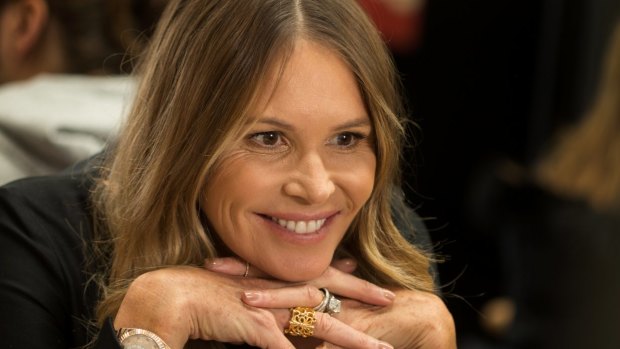 Elle McPherson at Industry Beans in Fitzroy.