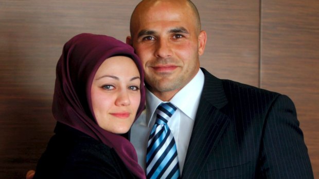 Reconciled: Hazem El Masri and Arwa.