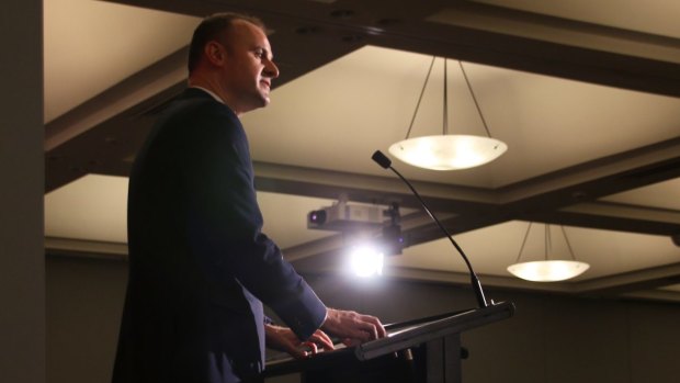 Andrew Barr addreses the ACT Labor conference on Saturday.