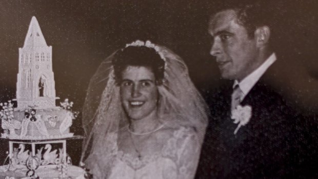 Edda and Bruno Comelli at their wedding ceremony.  