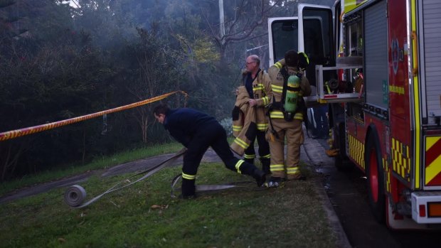 The blaze flared up again on Friday morning, and firefighters returned to the scene.