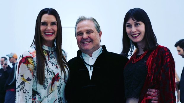 Brooke Shields with Tim Olsen and Emerald Gruin in New York. 