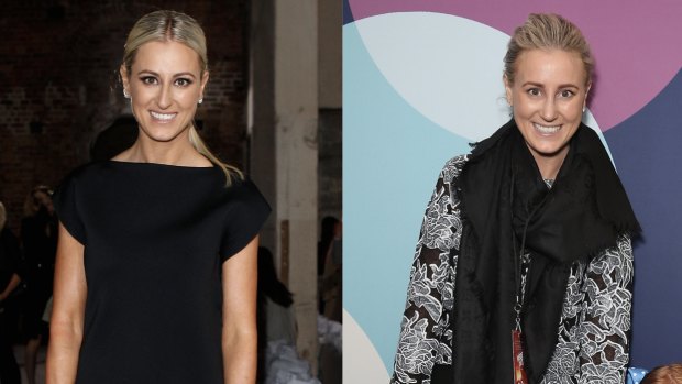 Before and after: Roxy Jacenko attends the Ellery show during Mercedez-Benz Fashion Week Australia in 2013 (left) and the <i>Inside Out</i> premiere in Sydney on Monday.