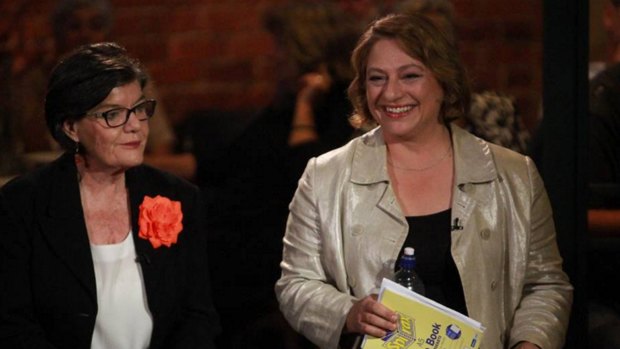 Cathy McGowan and Sophie Mirabella during a campaign event. 