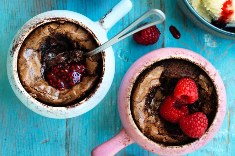 Rachel Khoo's chocolate brownie pots.