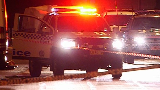 Police on the scene of a fatal shooting near Coffs Harbour in northern NSW.