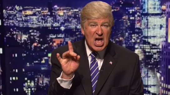 Alec Baldwin has made a "uge'' impression with his impersonation of Donald Trump.