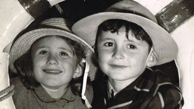 Jennings and his sister Ruth on their arrival in Melbourne in November 1949.