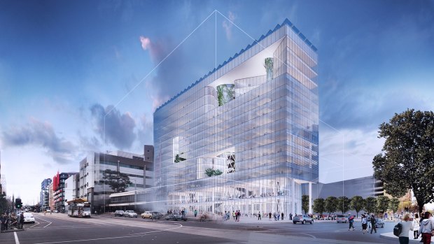 An artist's impression of Carlton Connect, the University of Melbourne's proposed sustainability and innovation hub.