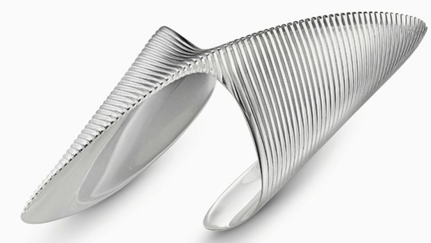 A Zaha Hadid cuff for Georg Jensen.