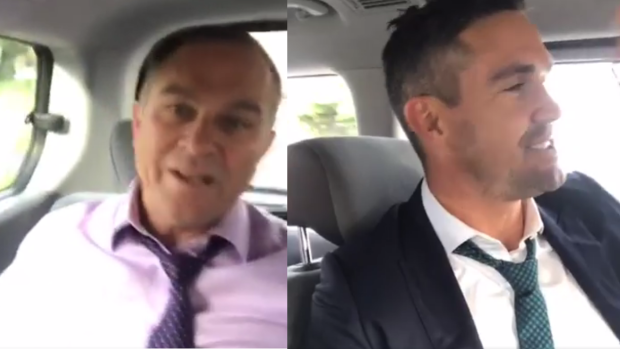 Michael Slater and Kevin Pietersen were not wearing a seatbelt in the video. 
