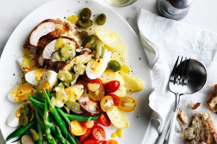 Adam Liaw's chicken Nicoise salad.