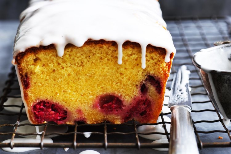 Helen Goh's lemon and raspberry loaf cake.