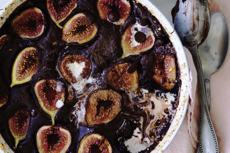 Helen Goh's fig and chocolate pudding.