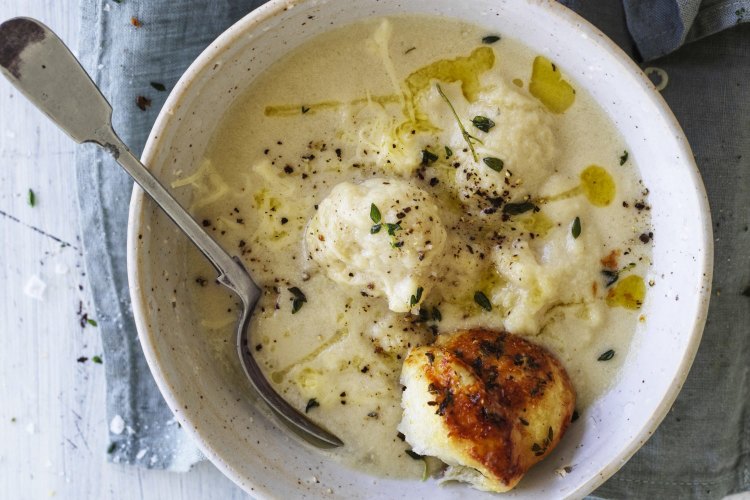 Danielle Alvarez's cauliflower and cheese soup.