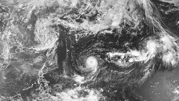 This satellite image taken last week and released by the National Oceanic and Atmospheric Administration shows Typhoon Noru strengthening. 