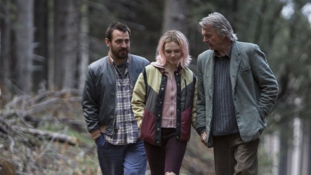 Ewen Leslie, Odessa Young and Sam Neill in the film.