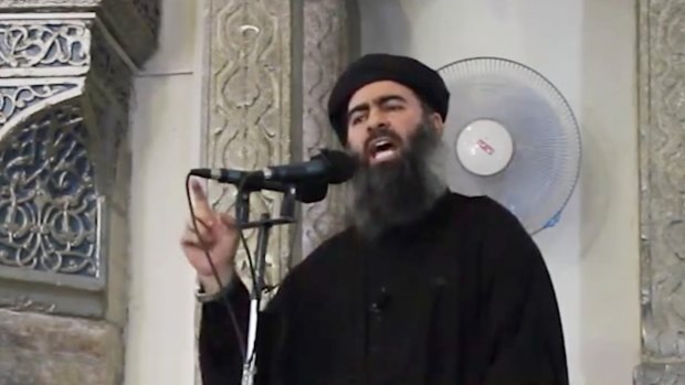 Future in doubt: The leader of the Islamic State, Abu Bakr al-Baghdadi.