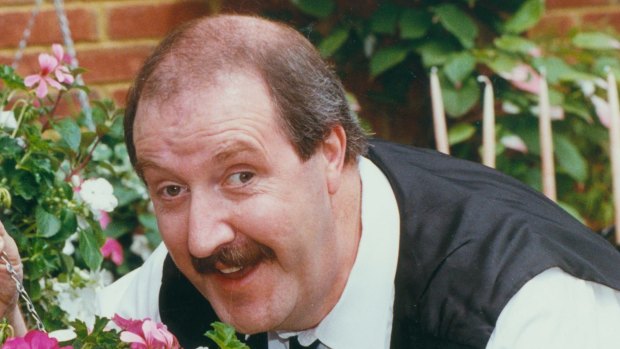 British actor Gordon Kaye, in character as Rene from the TV series 'Allo 'Allo.