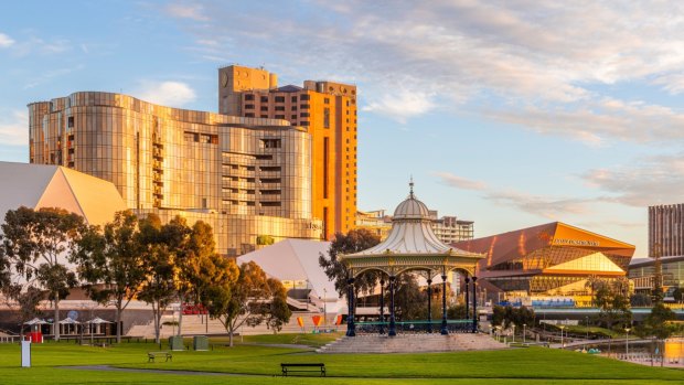 Eos is a glittering beacon in the Adelaide skyline.