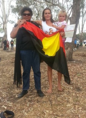Marianne Headland Mackay (right) says the Heirisson Island protests are not illegal camping.