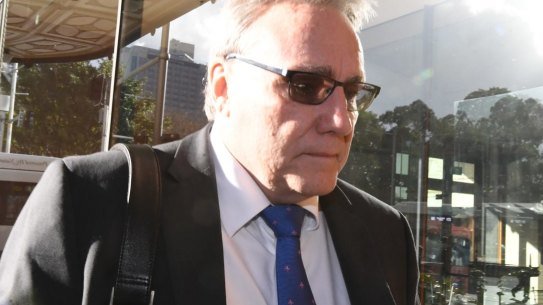Michael Cranston leaves court on Tuesday. 