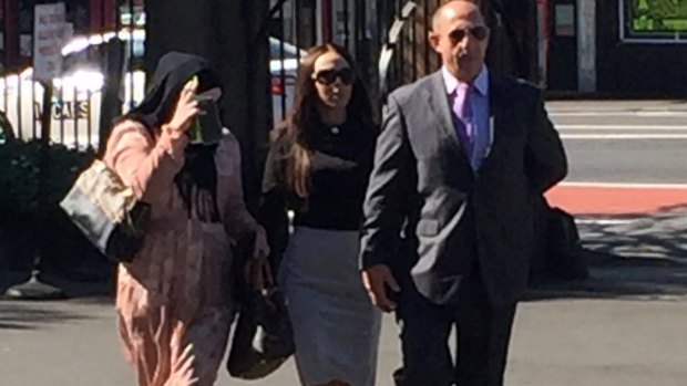 Lexy May Jamieson, centre, arrives at court on Tuesday.