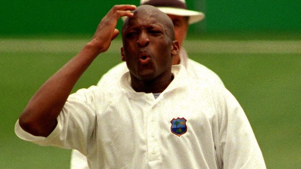 Sent packing: Franklyn Rose in action against New Zealand in 1999.