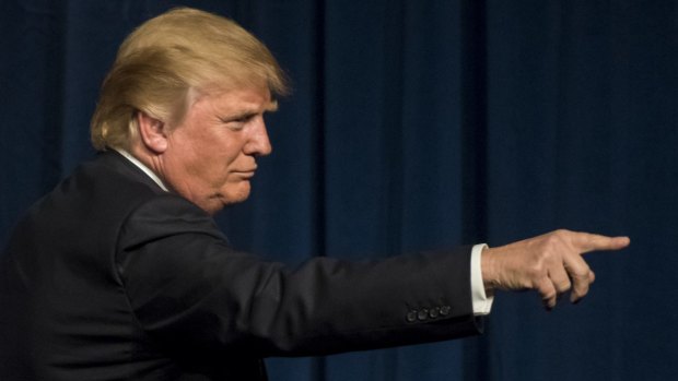 Pointed anger: Donald Trump takes Nevada.