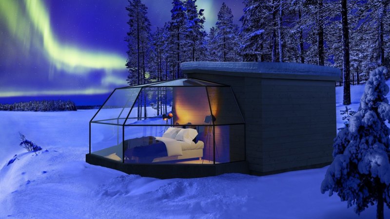 Glass Igloo Within The Arctic Circle