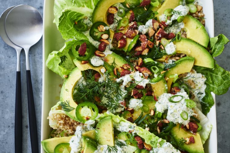 Avocado and burghul salad.