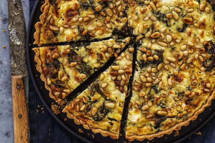 Helen Goh's spinach and cheese quiche.