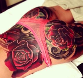 Cheryl's famous rose tattoo resembles Liam's new hand inking.