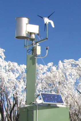 Cloud seeding equipment in Kosciuszko National Park.