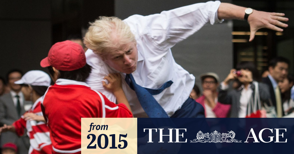 London mayor Boris Johnson tackles 10-year-old Japanese ...