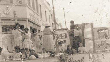 Auntie Celia Smith and Granny Monsell campaigning in Brisbane in 1967.