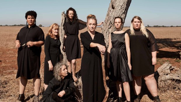 The all-female cast of <I>The House of Bernarda Alba</I>.