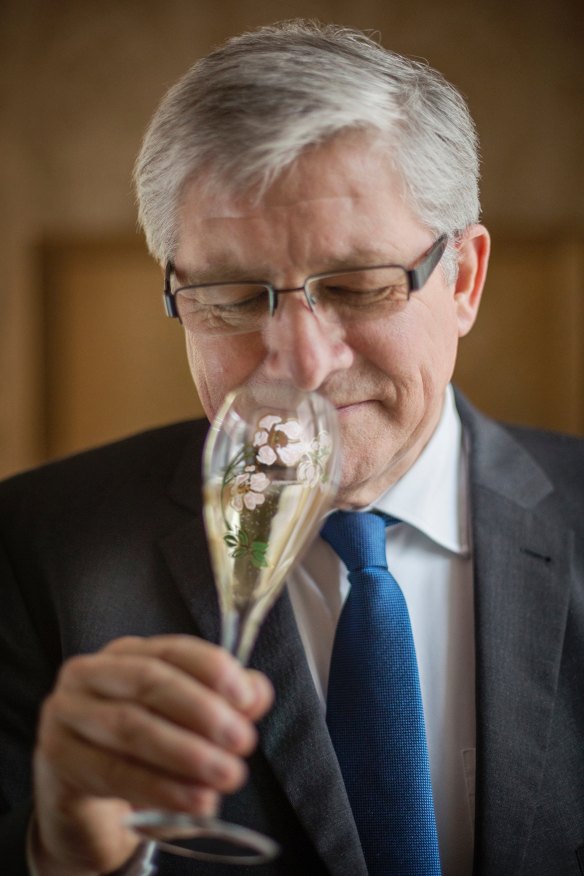 A good drop: Herve Deschamps knows what to look for in a bottle of bubbles.