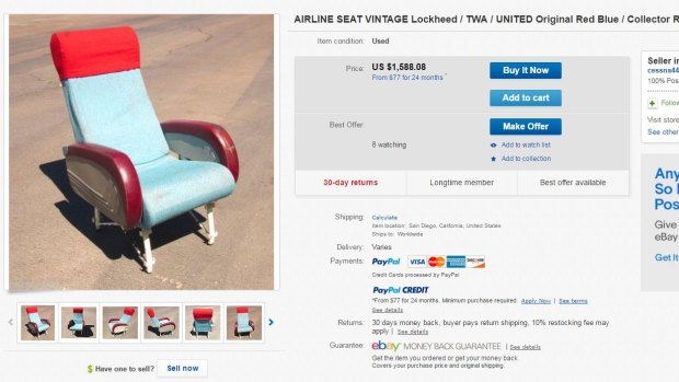 If vintage is more your style, how about this retro United plane seat?