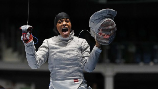 Fencer Ibtihaj Muhammad was the first US Olympian to compete in a hijab.