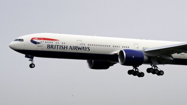 A British Airways flight departing from Heathrow.