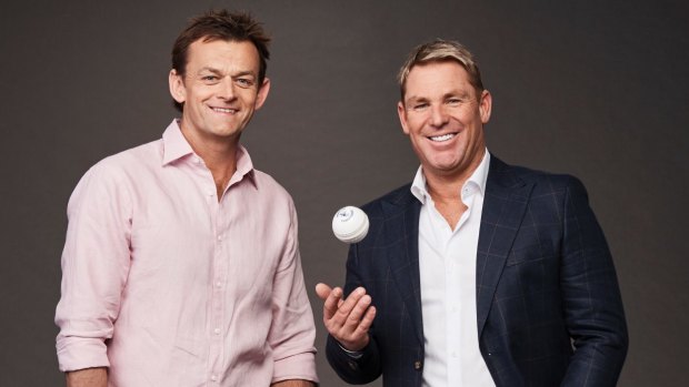 Adam Gilchrist (left) and Shane Warne make a lively combination in the commentary box.