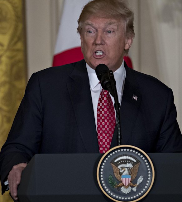 "The United States of America stands behind Japan, its great ally, 100 per cent":  US President Donald Trump.