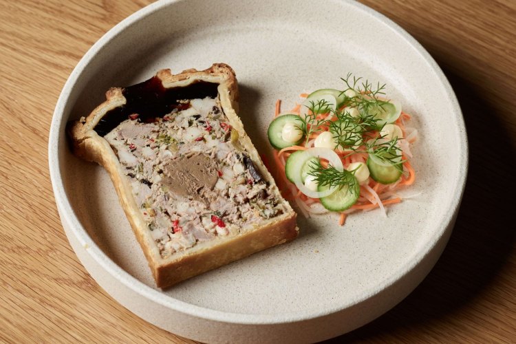 Pate en croute with flavours of banh mi at Aru.
